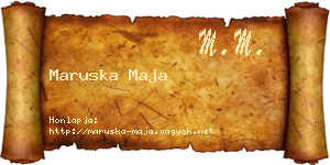 Maruska Maja névjegykártya